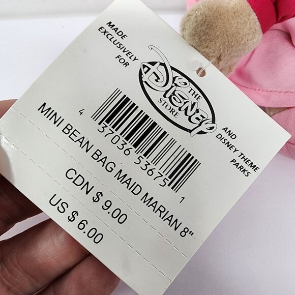 Disney Store Maid Marian Robin Hood Mini Bean Bag Plush 8" Stuffed Toy - Picture 3 of 6